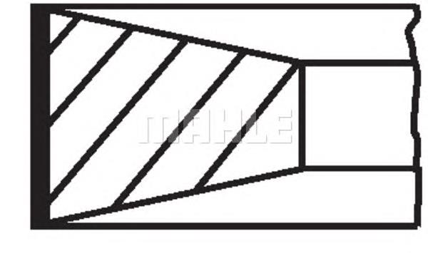 Кільця поршневі на 1 циліндр, 2-й ремонт (+0,50) Citroen Jumper (244) (Сітроен Джампер)