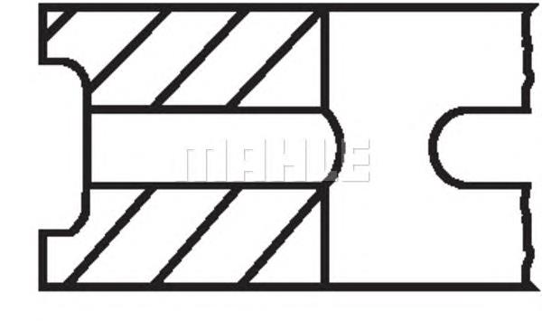 00445N0 Mahle Original Кільця поршневі на 1 циліндр, STD.