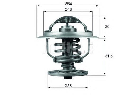 Купити TX10987D Mahle Original Термостат в корпусі