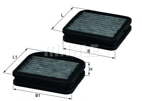 Фільтр повітряний обігрівача Mahle Original LKK72S ціна, від 26.98 USD
