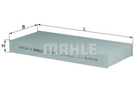 Фільтр повітряний обігрівача Mahle Original LA237 ціна, від 4.12 USD