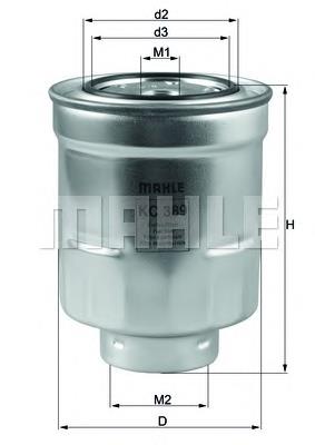 Фільтр паливний Mahle Original KC389