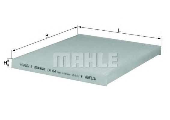 Купити LA464 Mahle Original Фільтр салону вугільний