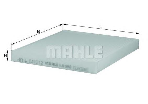 LX586 Mahle Original Повітряний фільтр двигуна