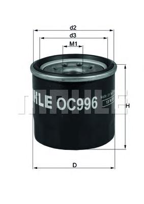 OC996 Mahle Original фільтр масляний