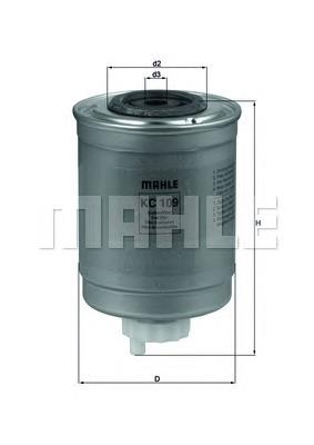 Фільтр паливний Mahle Original KC109