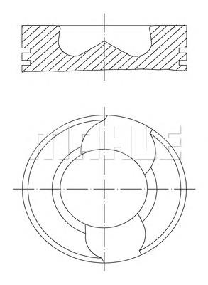 0309700 Mahle Original Поршень в зборі
