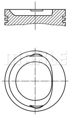 2137000 Mahle Original Поршень в зборі
