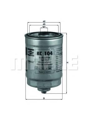 Фільтр паливний Mahle Original KC104