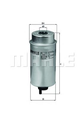 Паливний фільтр KC116 Mahle Original