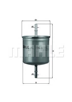 Паливний фільтр KL196 Mahle Original