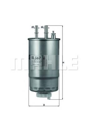 Паливний фільтр KL567 Mahle Original