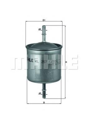 Паливний фільтр KL257 Mahle Original