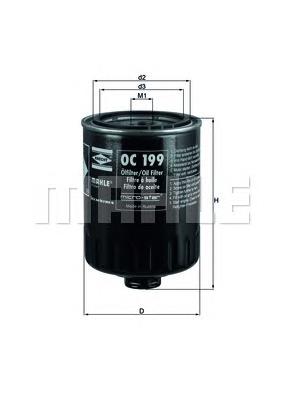 Масляний фільтр двигуна Mahle Original OC199 ціна, від 5.87 USD