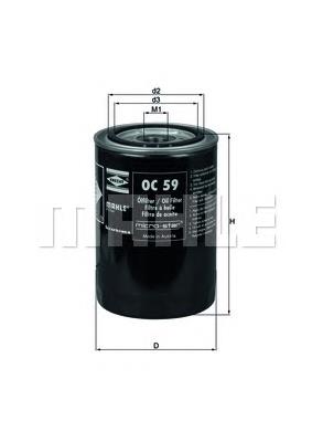 Масляний фільтр двигуна Mahle Original OC59 ціна, від 8.16 USD