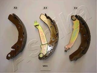 55W0001 Ashika Колодки гальмівні задні, барабанні