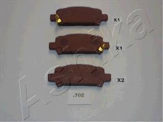 Задні дискові колодки Ashika 5107702