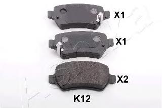 Задні дискові колодки Ashika 510KK12