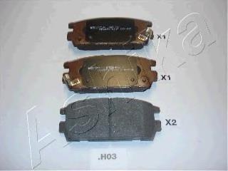 Задні дискові колодки Ashika 510HH03