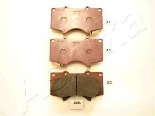 5002205 Ashika Передні гальмівні колодки