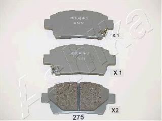 Колодки гальмівні передні, дискові 5002275 Ashika