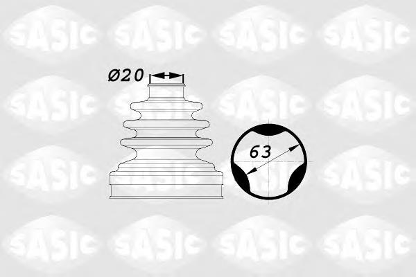 1900003 Sasic Пильник ШРКШ внутрішній, передній півосі