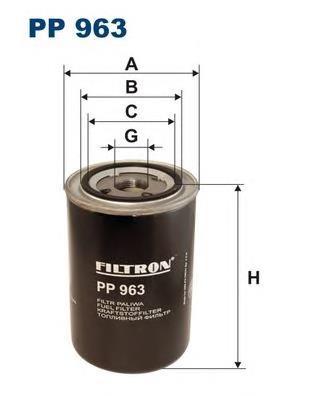 Фільтр тонкого очищення палива Filtron PP963 ціна, від 391.12 UAH