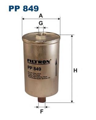 Фільтр тонкого очищення палива Filtron PP849 ціна, від 13.15 USD