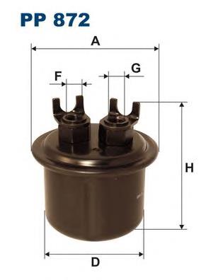 Фільтр тонкого очищення палива Filtron PP872 ціна, від 5.07 USD