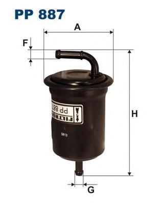 Паливний фільтр PP887 Filtron