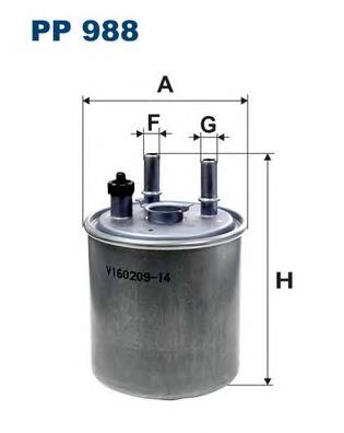 Фільтр тонкого очищення палива Filtron PP988 ціна, від 26.08 USD