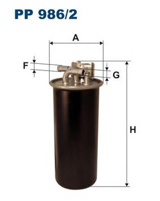 Фільтр тонкого очищення палива Filtron PP9862 ціна, від 36.26 USD