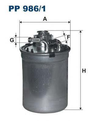 Фільтр тонкого очищення палива Filtron PP9861 ціна, від 18.78 USD