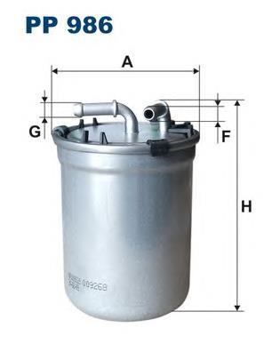 Фільтр тонкого очищення палива Filtron PP986 ціна, від 19.81 USD