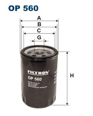 Масляний фільтр двигуна Filtron OP560 ціна, від 5.62 USD