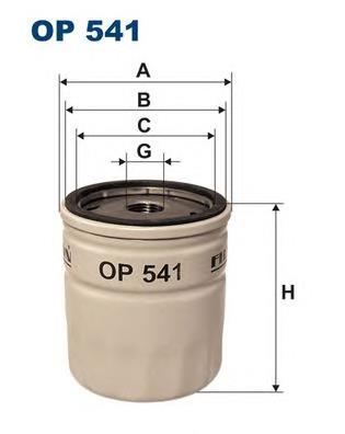 Масляний фільтр двигуна Filtron OP541 ціна, від 4.60 USD