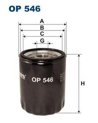 Масляний фільтр OP546 Filtron