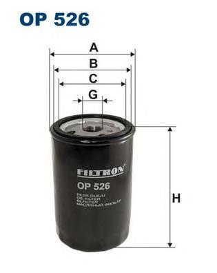 Масляний фільтр двигуна Filtron OP526 ціна, від 5.11 USD