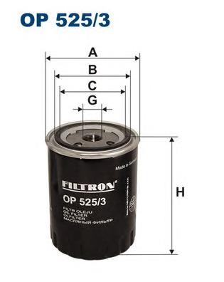 Масляний фільтр двигуна Filtron OP5253 ціна, від 6.81 USD