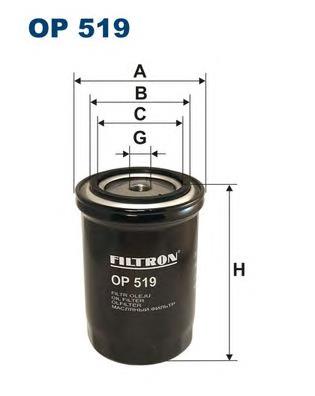 Масляний фільтр двигуна Filtron OP519 ціна, від 7.20 USD