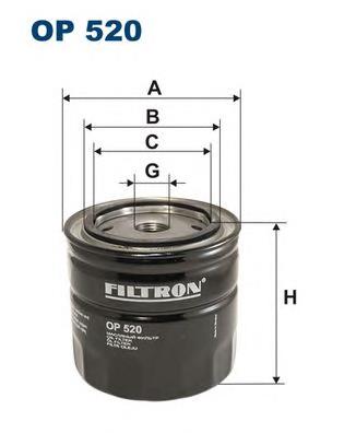 Масляний фільтр двигуна Filtron OP520 ціна, від 5.28 USD