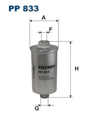 Фільтр тонкого очищення палива Filtron PP833 ціна, від 7.09 USD