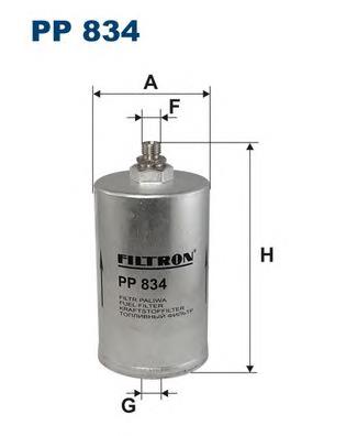 Фільтр тонкого очищення палива Filtron PP834 ціна, від 10.42 USD