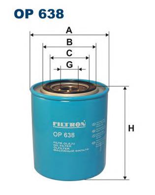 Масляний фільтр двигуна Filtron OP638 ціна, від 7.45 USD