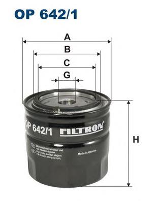 Масляний фільтр двигуна Filtron OP6421 ціна, від 5.07 USD