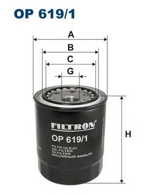 Масляний фільтр двигуна Filtron OP6191 ціна, від 11.61 USD