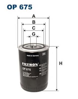 Масляний фільтр двигуна Filtron OP675 ціна, від 6.35 USD