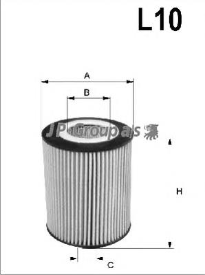 Фільтр масляний 1318501009 JP Group