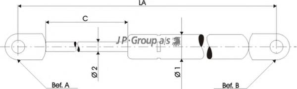 4781200100 JP Group Амортизатор кришки багажника / двері 3/5-ї задньої