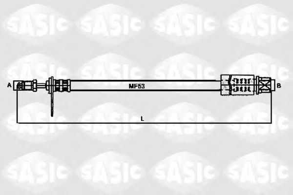 Шланг гальмівний передній, правий 6600004 Sasic